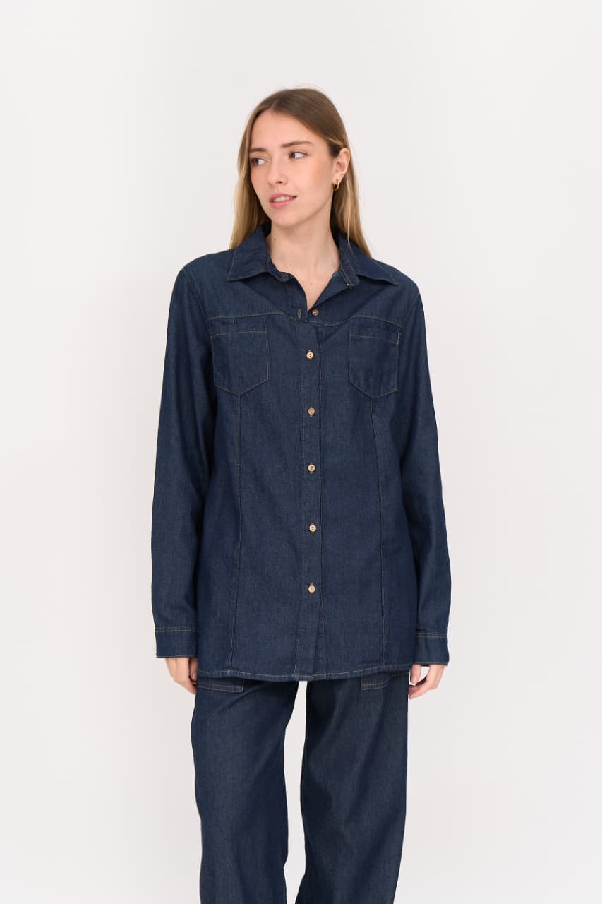 Camisa Azul Oscuro