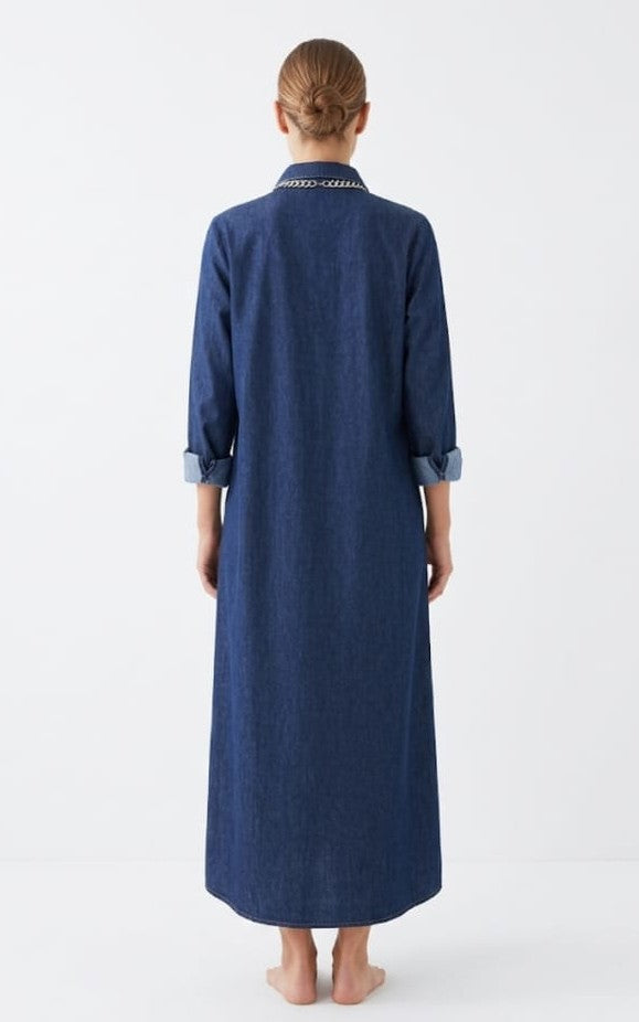Maxi Camisa Azul Oscuro